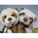 TWO CHARLIE BEARS 10TH ANNIVERSARY COLLECTION TEDDY BEARS, designed by Isabelle Lee, comprising '
