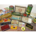 ADVERTISING INTEREST: A quantity of mainly vintage collectable tins, to include BP Special Energol