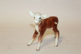 A LARGE BESWICK HEREFORD CALF FIGURE, facing left