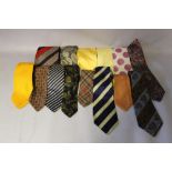 A COLLECTION VINTAGE GENTS TIES ETC., various styles, fabrics and periods, to include Tootal, Van