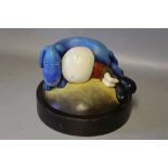 MACKENZIE THORPE (1956). 'Asleep With A Friend', hand painted resin sculpture, limited edition