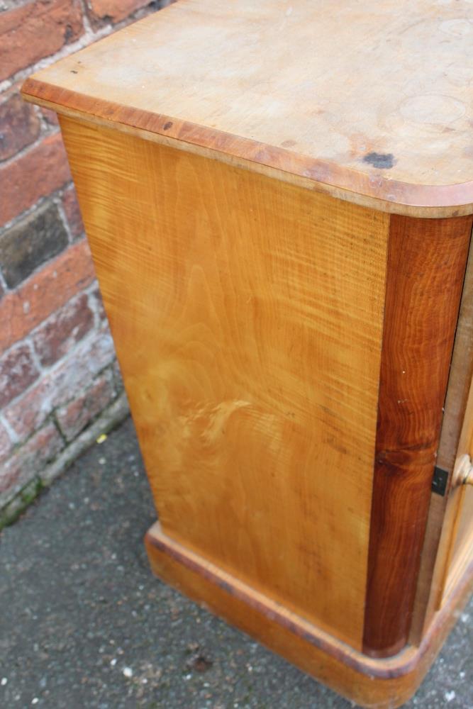 A LATE NINETEENTH / EARLY TWENTIETH CENTURY SATINWOOD CHEST, of two short above three longer - Image 9 of 11