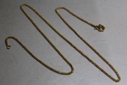 A CHINESE HIGH CARAT GOLD CHAIN NECKLACE, approx L 47 cm approx w 9.4 g,