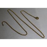 A CHINESE HIGH CARAT GOLD CHAIN NECKLACE, approx L 47 cm approx w 9.4 g,