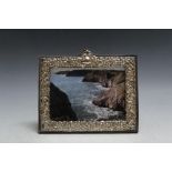 A MODERN HALLMARKED SILVER PICTURE FRAME - LONDON 1985, W 17.5 cm