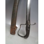 A 1796 PATTERN LIGHT CAVALRY SWORD BY THOS. GILL, with additional unrelated scabbard, blade length