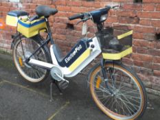 A VINTAGE ELECTROPED BICYCLE, as found, with charger and keys