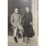 JOHN COLLIER. Two etching and aquatints on paper dated 1886. Hunting scenes, huntsmen with hounds at