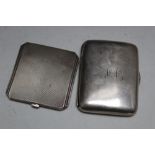 TWO HALLMARKED SILVER CIGARETTE CASES, approx combined weight 177g