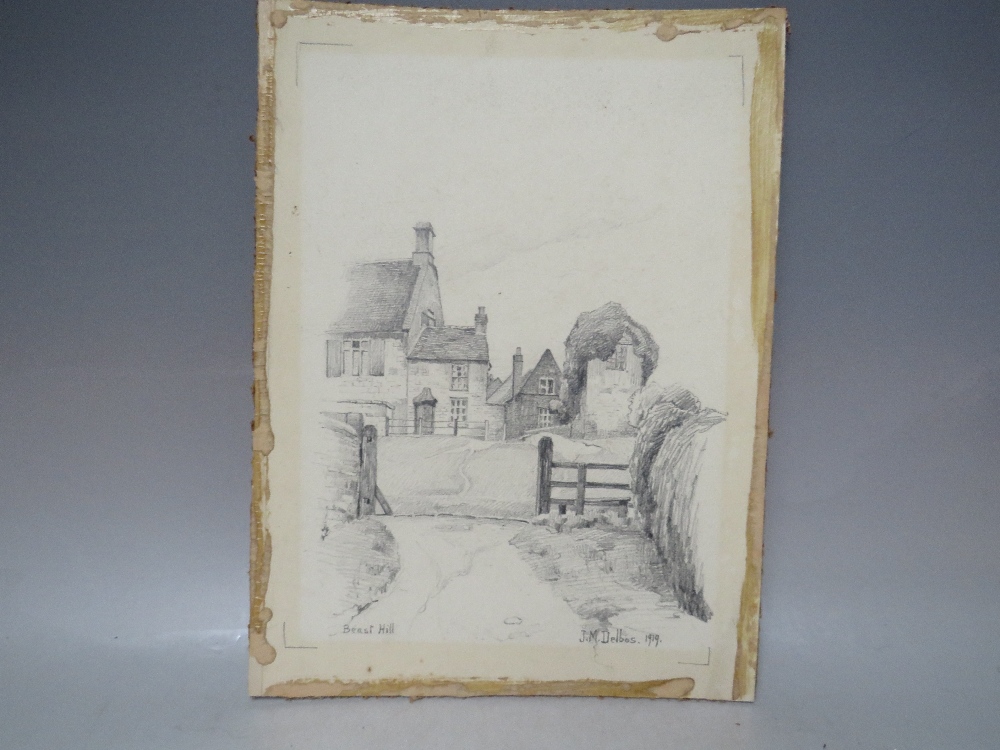 J.M. DELBOS (XX). A study of a country house 'Beast Hill' Uppingham. Signed and dated 1919 lower - Image 2 of 4