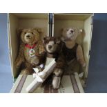 THREE STEIFF LIMITED EDITION BRITISH COLLECTORS BEARS - '1994', '1995', AND '1996', 1995 being