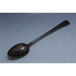 A HALLMARKED SILVER OLD ENGLISH PATTERN BASTING SPOON BY THOMAS OLIPHANT - LONDON 1799, approx