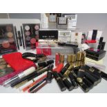 A COLLECTION OF ELIZABETH ARDEN AND GUERLIAN MAKE UP ITEMS ETC., to include eye colour palettes