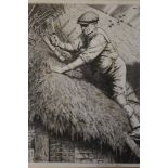 ALFRED CHARLES S. ANDERSON (1884-1966). 'The Thatcher'. Etching, signed in pencil lower right, ED