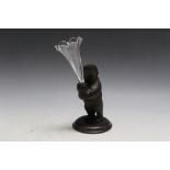 A BLACK FOREST BEAR SPECIMEN VASE, H 17 cm