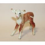 A LARGE UNMARKED BESWICK HEREFORD CALF FIGURE, facing left