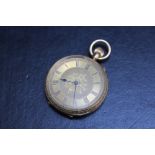 A SWISS MADE 18K CASED MANUAL WIND OPEN FACED POCKET WATCH, Dia 3.75 cmCondition Report:working