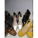 A SELECTION OF NEW LADIES SHOES AND BOOTS, varying sizes from 6½ to 8, brands include Clarks, Next