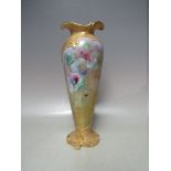 AN EDWARD RABY FOR DOULTON BURSLEM LUSCIAN WARE VASE, Art Nouveau styling, decorated with poppy