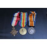A TRIO OF WWI MEDALS AWARDED TO 13926 PTE A G SWINNERTON C GDS, Coldstream Guards