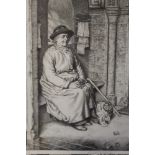 ALFRED CHARLES S. ANDERSON (1884-1966). 'Elderly Lady Seated'. Etching, signed in pencil lower