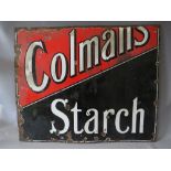 A VINTAGE COLEMAN'S STARCH ENAMEL ADVERTISING SIGN, approx 97 x 79 cm