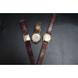 A COLLECTION OF THREE VINTAGE WRIST WATCHES, consisting of Yema, Andrew and New-Ardath, largest