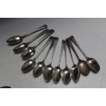 A COLLECTION OF ELEVEN HALLMARKED SILVER TABLESPOONS - TO INCLUDE A PAIR OF EDINBURGH 1809 EXAMPLES,