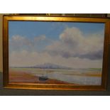 LIONEL ROUSE (1911-1984). 'Holyhead Mountain'. Signed and titled lower left, oil on board, gilt