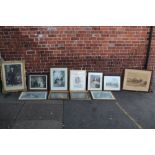 A QUANTITY OF FRAMED VINTAGE ENGRAVINGS AND PRINTS, various artists and subjects