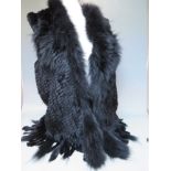 A LADIES 'MADELEINE' BLACK FUR GILET, labelled size 10 / 12