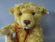 A STEIFF LIMITED EDITION MOHAIR TEDDYBEAR 'ANDREAS' BLOND 40, number 01113, button in ear, white tag