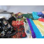 A COLLECTION OF VINTAGE AND MODERN LADIES SCARVES ETC., to include a selection of Marks & Spencer