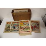 A SMALL QUANTITY OF VINTAGE COMIC BOOKS TO INCLUDE THE WIZARD 1972 ETC.