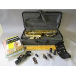 A JULIUS KELWERTH SX90R ALTO SAXOPHONE, with cased mouthpieces, tutorial book and