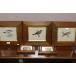 FIVE WOODEN FRAMED AND GLAZED ORNITHOLOGICAL PRINTS