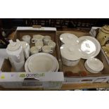 TWO TRAYS OF HORNSEA 'FLEUR' TEA AND DINNERWARE