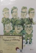 AN UNFRAMED LIMITED EDITION CHRIS MARGETT DAD'S ARMY PRINT WITH CERTIFICATE, NO. 184/1000