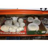 TWO TRAYS OF HORNSEA FLEUR TEA AND DINNER WARE