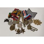 A QUANTITY OF MILITARY MEDALS ETC.