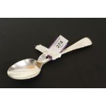 A HALLMARKED SILVER OLD ENGLISH PATTERN DESSERT SPOON, LONDON 1829, APPROX WEIGHT 34.8 G