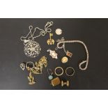 A QUANTITY OF MIXED JEWELLERY TO INCLUDE WHITE METAL / SILVER