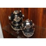 TWO MODEL U.S. NAVY DIVERS HELMETS