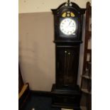 A MODERN GLAZED LONGCASE CLOCK BY MONEGA - GERMANY H-202CM