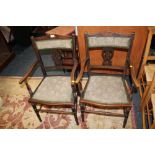 A PAIR OF EDWARDIAN ARMCHAIRS