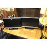 TWO TECHNICS 23" FLATSCREEN TVS - HOUSE CLEARANCE - NO REMOTES