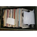 A BOX OF LP RECORDS AND 7" SINGLES
