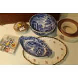 A COLLECTION OF ASSORTED CERAMICS TO INCLUDE A SPODE ITALIAN DESIGN BOWL AND DISH (6)
