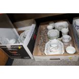 TWO BOXES OF JOHNSON BROS ETERNAL BEAU PATTERN CHINA