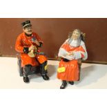 TWO ROYAL DOULTON FIGURINES PAST GLORY HN2484 AND MATT FINISH THE JUDGE HN2443